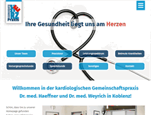 Tablet Screenshot of herzpraxis-koblenz.eu